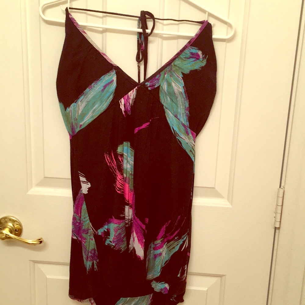 Hawaiian Print Halter Top